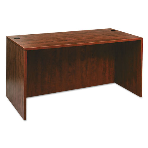 Alera Valencia Series Straight Front Desk Shell, 59.13" x 29.5" x 29.63", Medium Cherry